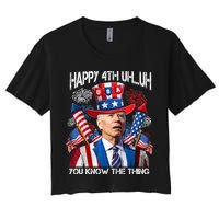 Funny Joe Biden 4th Of July Happy 4th Uh You Know The Thing  Crop Top