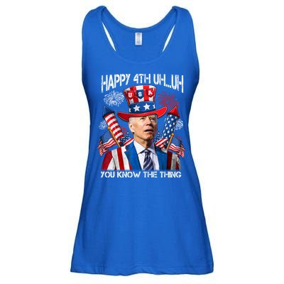 Funny Joe Biden 4th Of July Happy 4th Uh You Know The Thing  Ladies Essential Flowy Tank