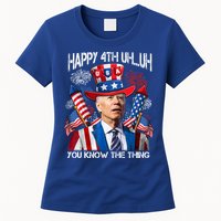 Funny Joe Biden 4th Of July Happy 4th Uh You Know The Thing  Womens T-Shirt