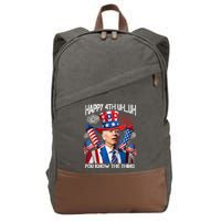 Funny Joe Biden 4th Of July Happy 4th Uh You Know The Thing  Cotton Canvas Backpack