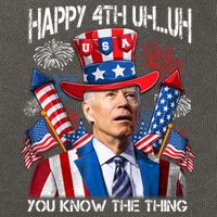 Funny Joe Biden 4th Of July Happy 4th Uh You Know The Thing  Cotton Canvas Backpack