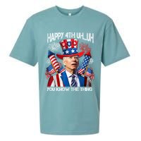 Funny Joe Biden 4th Of July Happy 4th Uh You Know The Thing  Sueded Cloud Jersey T-Shirt