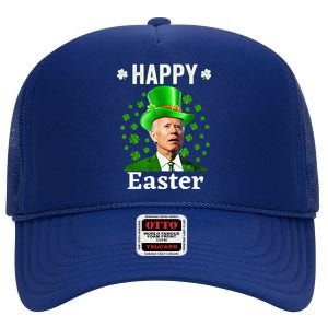 Funny Joe Biden Easter Confused St Patricks Day Confused Joe High Crown Mesh Back Trucker Hat