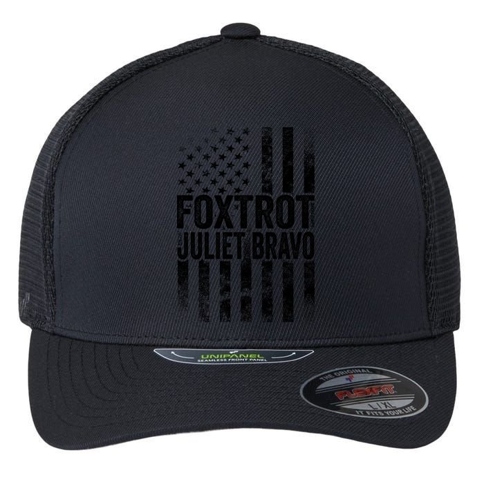 Foxtrot Juliet Bravo Lets Go Brandon Fjb Anti Biden Flexfit Unipanel Trucker Cap