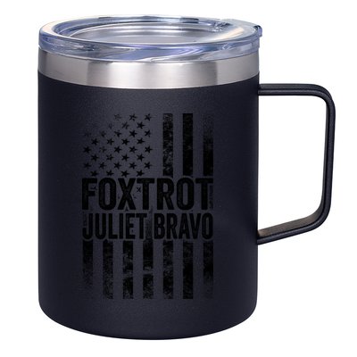 Foxtrot Juliet Bravo Lets Go Brandon Fjb Anti Biden 12oz Stainless Steel Coffee Mug