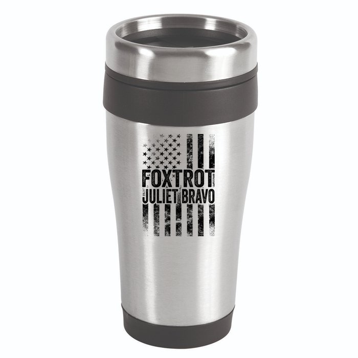 Foxtrot Juliet Bravo Lets Go Brandon Fjb Anti Biden 16oz Travel Tumbler