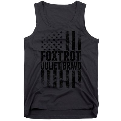 Foxtrot Juliet Bravo Lets Go Brandon Fjb Anti Biden Tank Top