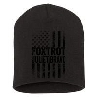 Foxtrot Juliet Bravo Lets Go Brandon Fjb Anti Biden Short Acrylic Beanie