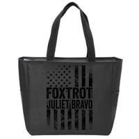 Foxtrot Juliet Bravo Lets Go Brandon Fjb Anti Biden Zip Tote Bag