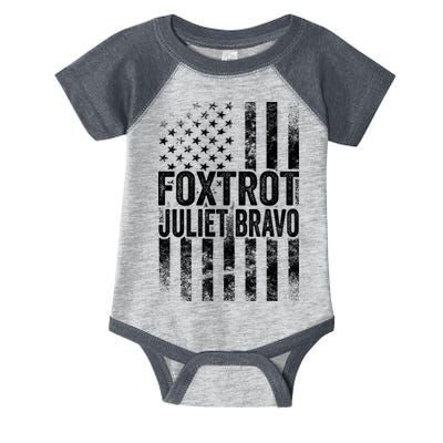 Foxtrot Juliet Bravo Lets Go Brandon Fjb Anti Biden Infant Baby Jersey Bodysuit