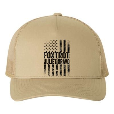 Foxtrot Juliet Bravo Lets Go Brandon Fjb Anti Biden Yupoong Adult 5-Panel Trucker Hat