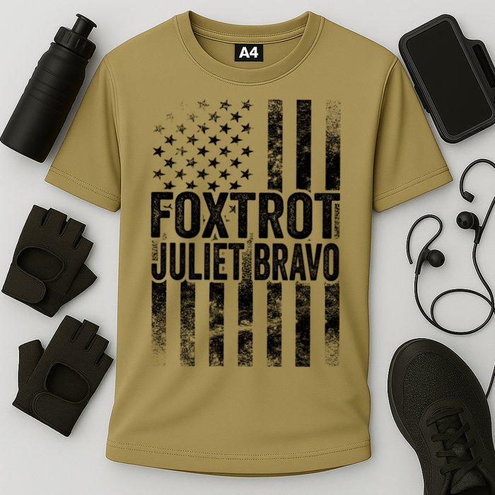 Foxtrot Juliet Bravo Lets Go Brandon Fjb Anti Biden Performance Shirt