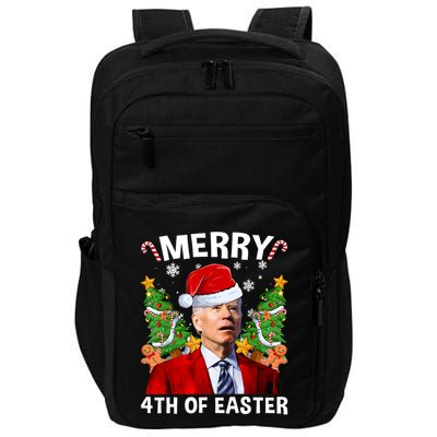 Funny Joe Biden Christmas Santa Hat Merry 4th Of Easter Xmas Impact Tech Backpack