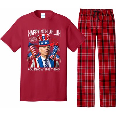 Funny Joe Biden 4th Of July Happy 4th Uh You Know The Thing Pajama Set