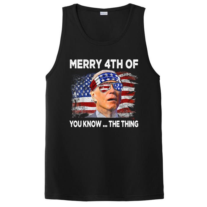 Funny Joe Biden Merry 4th Of You Know The Thing 4th Of July PosiCharge Competitor Tank