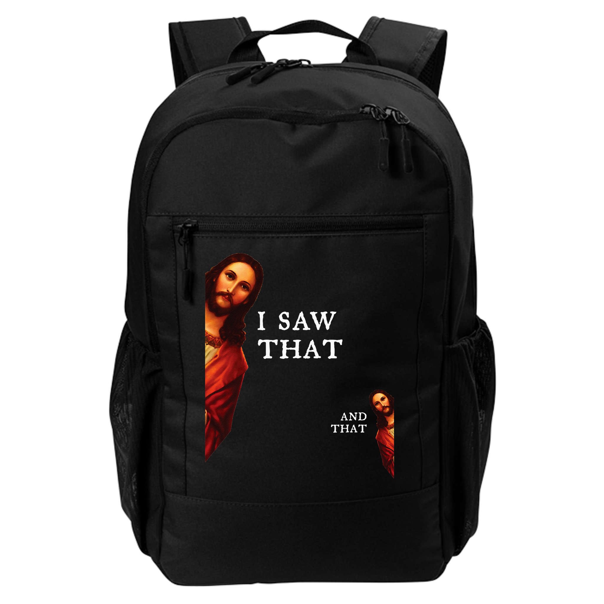 Funny Jesus Bible Best Joke Quote I Saw That And That Backpack