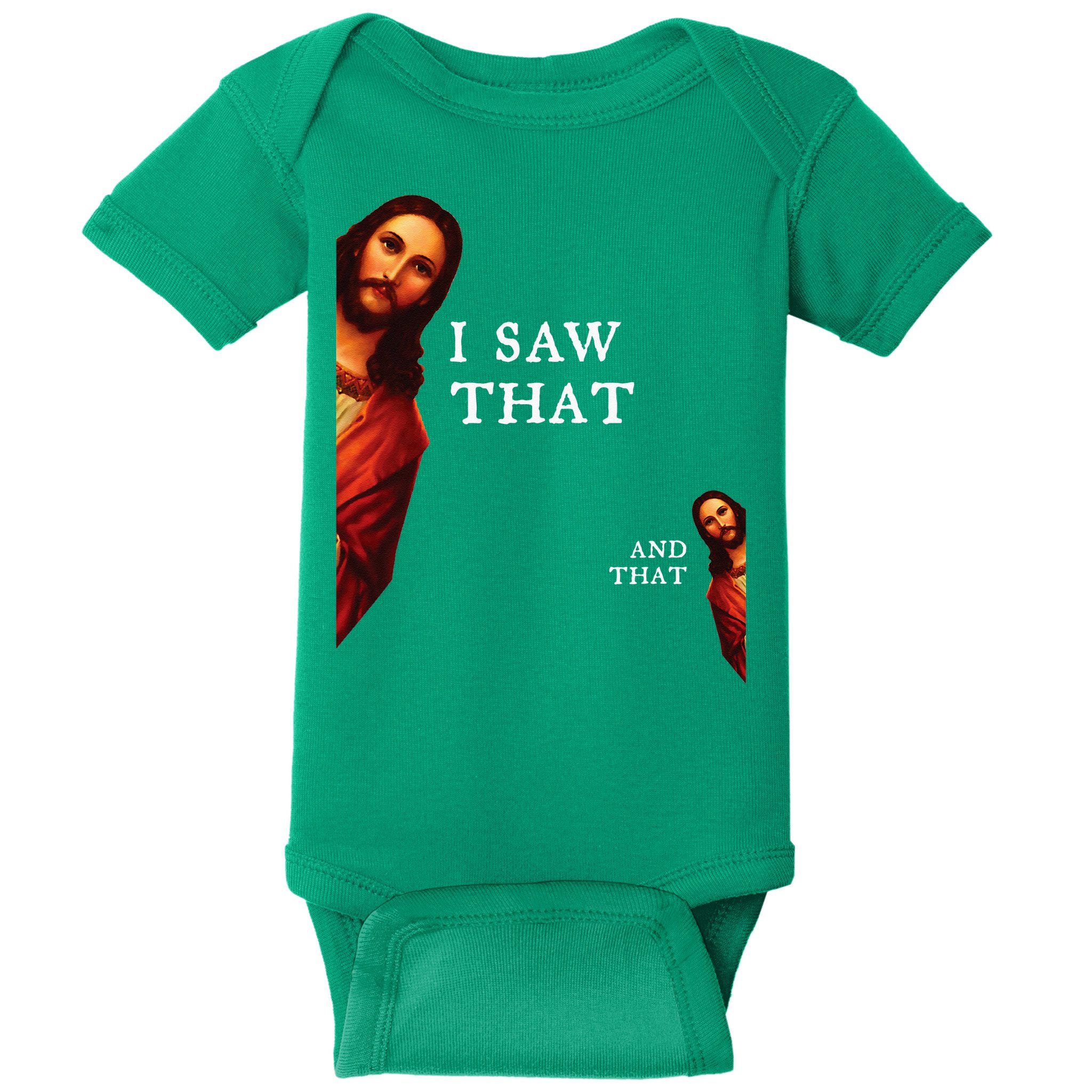 Funny Jesus Bible Best Joke Quote I Saw That And That Baby Bodysuit