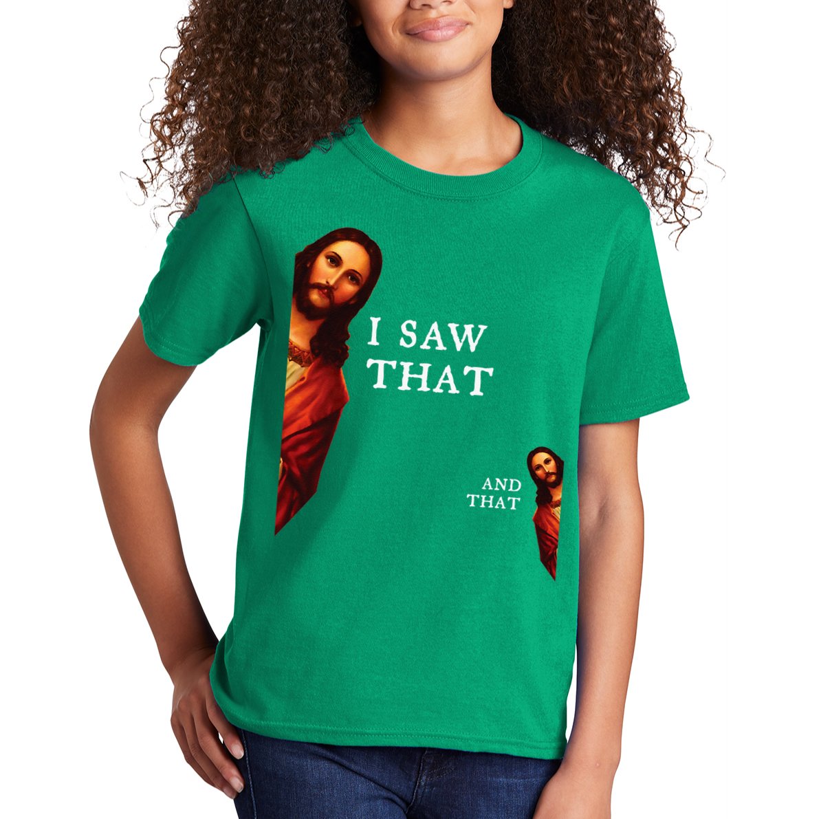 Funny Jesus Bible Best Joke Quote I Saw That And That Kids T-Shirt
