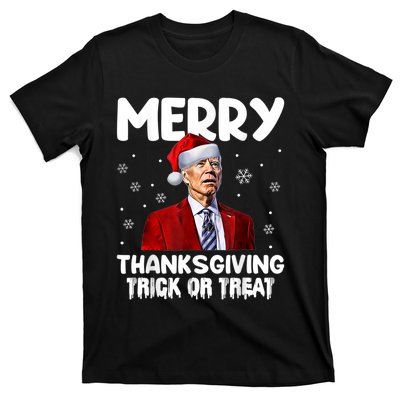 Funny Joe Biden Merry Thanksgiving Trick Or Treat T-Shirt