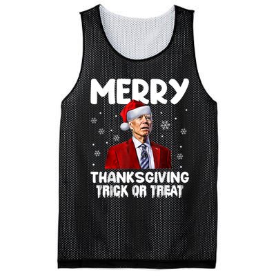 Funny Joe Biden Merry Thanksgiving Trick Or Treat Mesh Reversible Basketball Jersey Tank