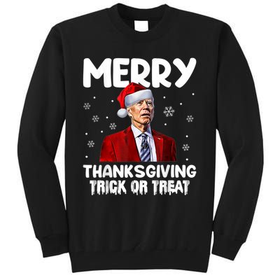 Funny Joe Biden Merry Thanksgiving Trick Or Treat Tall Sweatshirt