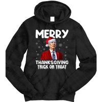 Funny Joe Biden Merry Thanksgiving Trick Or Treat Tie Dye Hoodie