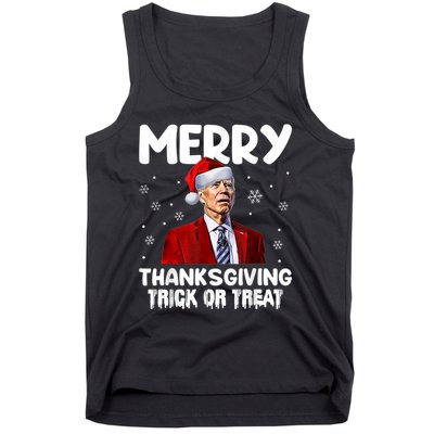 Funny Joe Biden Merry Thanksgiving Trick Or Treat Tank Top