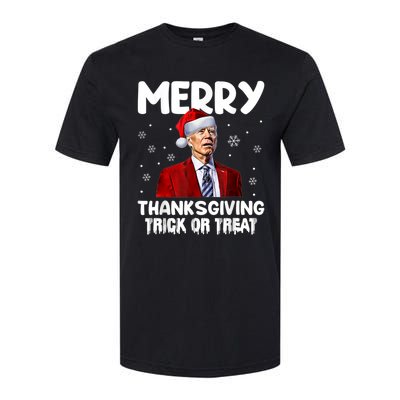 Funny Joe Biden Merry Thanksgiving Trick Or Treat Softstyle CVC T-Shirt