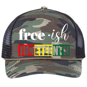 Freegiftish Juneteenth Black History American June 19th 1965 Gift Retro Rope Trucker Hat Cap