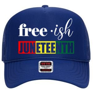 Freegiftish Juneteenth Black History American June 19th 1965 Gift High Crown Mesh Back Trucker Hat