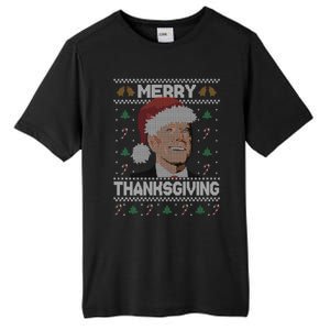 Funny Joe Biden Merry Thanksgiving Ugly Christmas Gift Tall Fusion ChromaSoft Performance T-Shirt