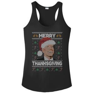 Funny Joe Biden Merry Thanksgiving Ugly Christmas Gift Ladies PosiCharge Competitor Racerback Tank