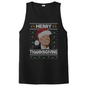 Funny Joe Biden Merry Thanksgiving Ugly Christmas Gift PosiCharge Competitor Tank