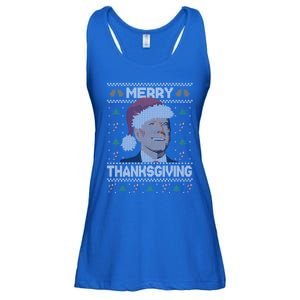 Funny Joe Biden Merry Thanksgiving Ugly Christmas Gift Ladies Essential Flowy Tank