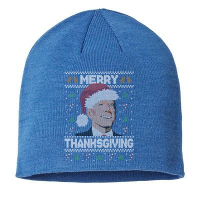 Funny Joe Biden Merry Thanksgiving Ugly Christmas Gift Sustainable Beanie