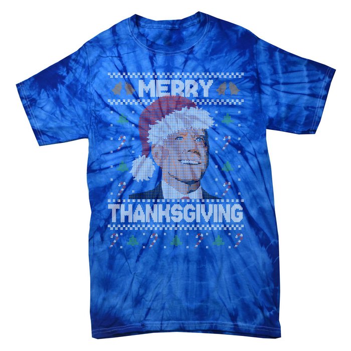 Funny Joe Biden Merry Thanksgiving Ugly Christmas Gift Tie-Dye T-Shirt