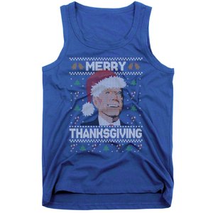 Funny Joe Biden Merry Thanksgiving Ugly Christmas Gift Tank Top