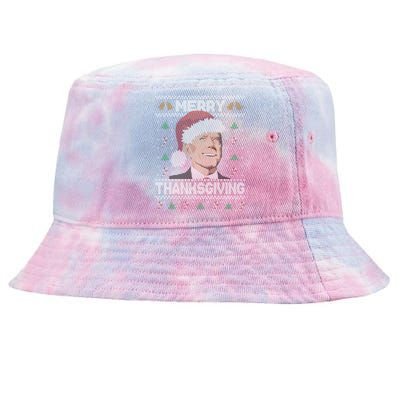 Funny Joe Biden Merry Thanksgiving Ugly Christmas Gift Tie-Dyed Bucket Hat