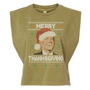 Funny Joe Biden Merry Thanksgiving Ugly Christmas Gift Garment-Dyed Women's Muscle Tee