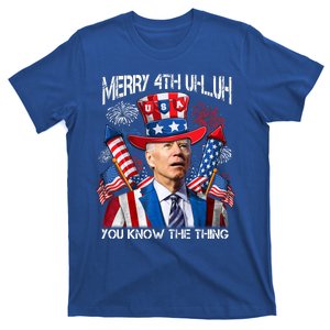 Funny Joe Biden 4th Of July Merry 4th Uh You Know The Thing  T-Shirt