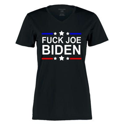 F*ucK Joe Biden Women's Momentum V-Neck T-Shirt