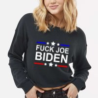 F*ucK Joe Biden Cropped Pullover Crew