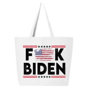 Fuck Joe Biden Funny Anti Democrat Us Flag Distressed Fuck Joe Biden 25L Jumbo Tote