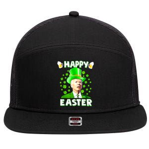 Funny Joe Biden St Patricks Day Happy 4th Of Easter 7 Panel Mesh Trucker Snapback Hat