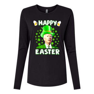 Funny Joe Biden St Patricks Day Happy 4th Of Easter Womens Cotton Relaxed Long Sleeve T-Shirt