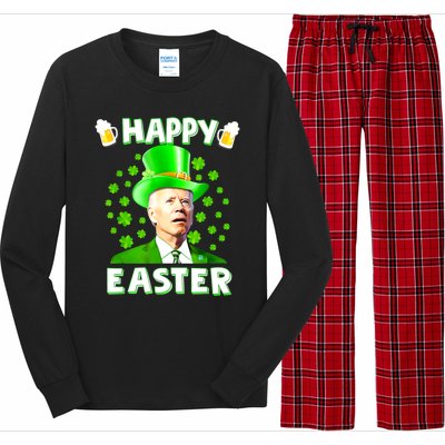 Funny Joe Biden St Patricks Day Happy 4th Of Easter Long Sleeve Pajama Set