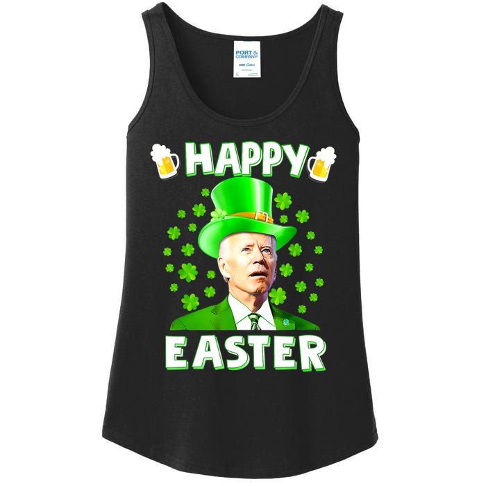 Funny Joe Biden St Patricks Day Happy 4th Of Easter Ladies Essential Tank