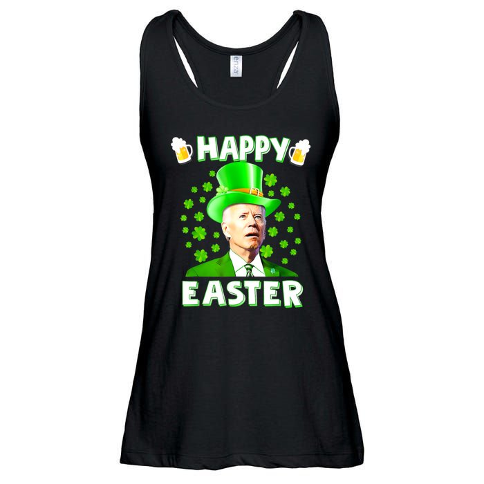 Funny Joe Biden St Patricks Day Happy 4th Of Easter Ladies Essential Flowy Tank