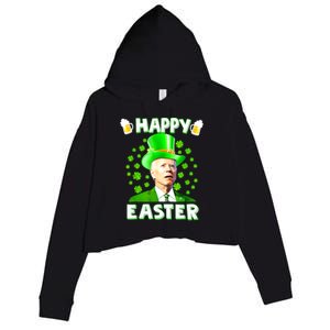 Funny Joe Biden St Patricks Day Happy 4th Of Easter Crop Fleece Hoodie