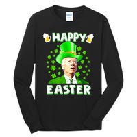 Funny Joe Biden St Patricks Day Happy 4th Of Easter Tall Long Sleeve T-Shirt